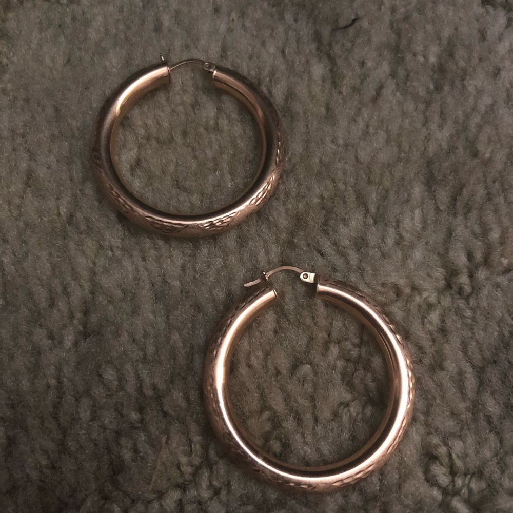 Rose Gold Hoops